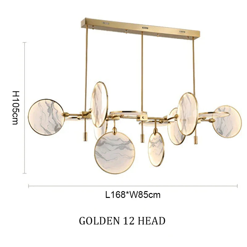 Afralia™ Classic Metal Chandelier with Glass and Iron Accents