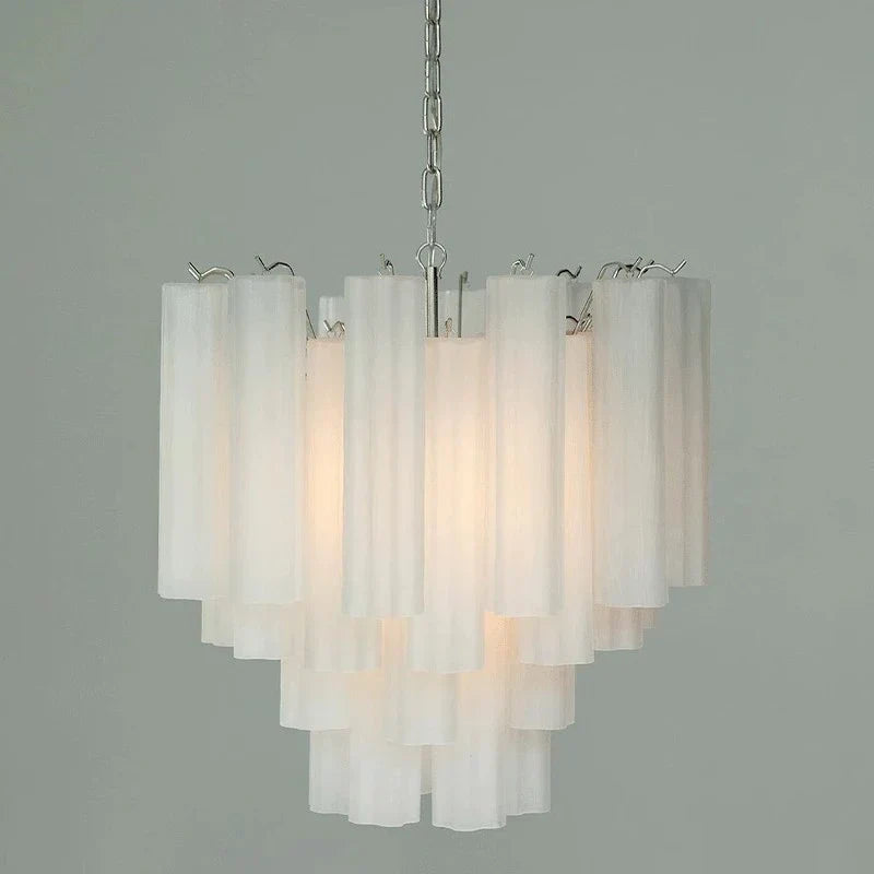 Afralia™ Modern French Design LED Stained Glass Chandelier for Kitchen Bedroom