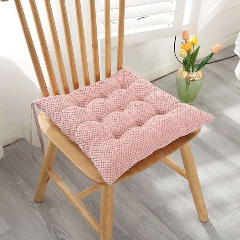 Afralia™ Nordic Solid Chair Cushion: Comfortable, Breathable, Non Slip - Home & Office Hip Support