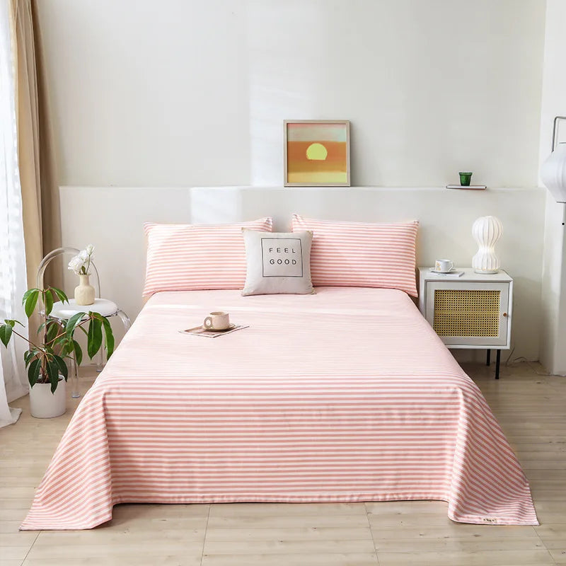 Afralia™ Cartoon Printed Cotton Bedspread | Queen King | Durable Coarse Cloth | All Seasons