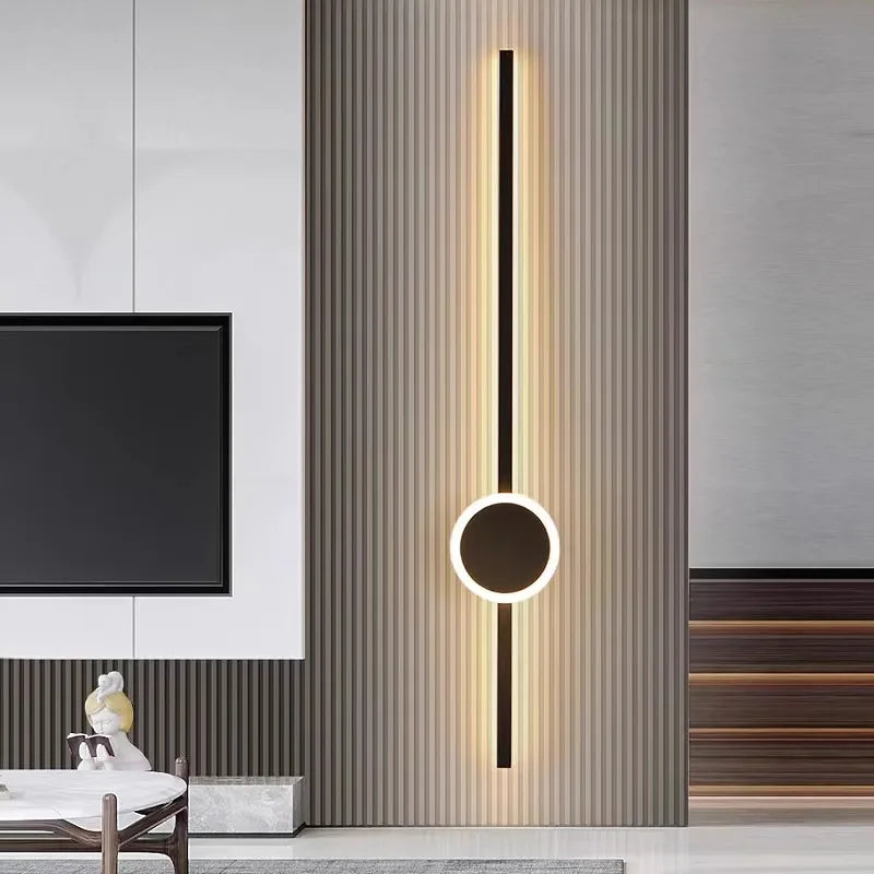 Afralia™ Minimalist LED Wall Lamp for Living Room TV Background Sofa Bedroom