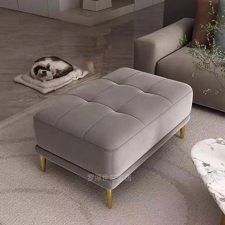 Afralia™ Nordic Luxury Sofa Pedal Stool, Stylish Living Room Ottoman Bed Stool