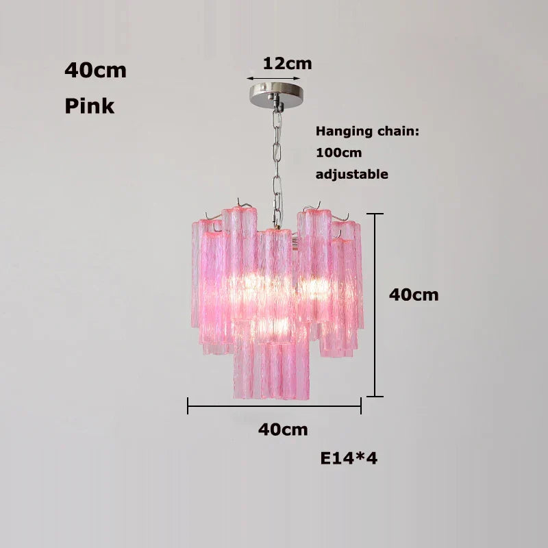 Afralia™ Glass Tube LED Chandelier - Dimmable Hanging Light for Dining Room