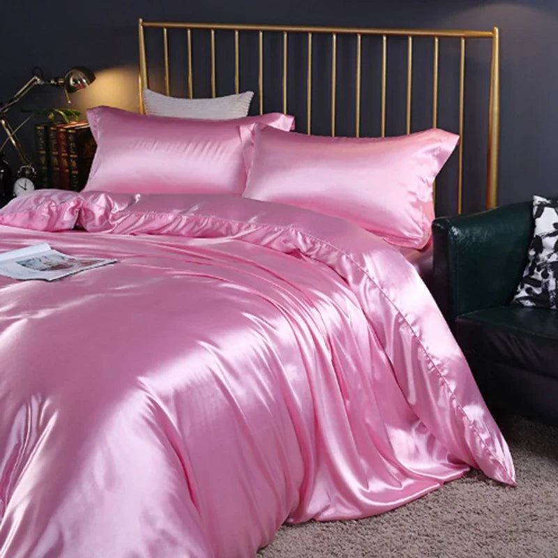Afralia™ Silk Bedding Sets: Smooth Comforter Covers for Cool Summer Sleep