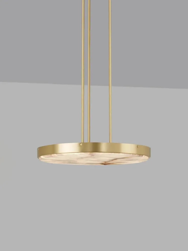 Afralia™ Round Spanish Marble Chandelier: Luxury Black Indoor Ceiling Light Fixtures for Dining Room