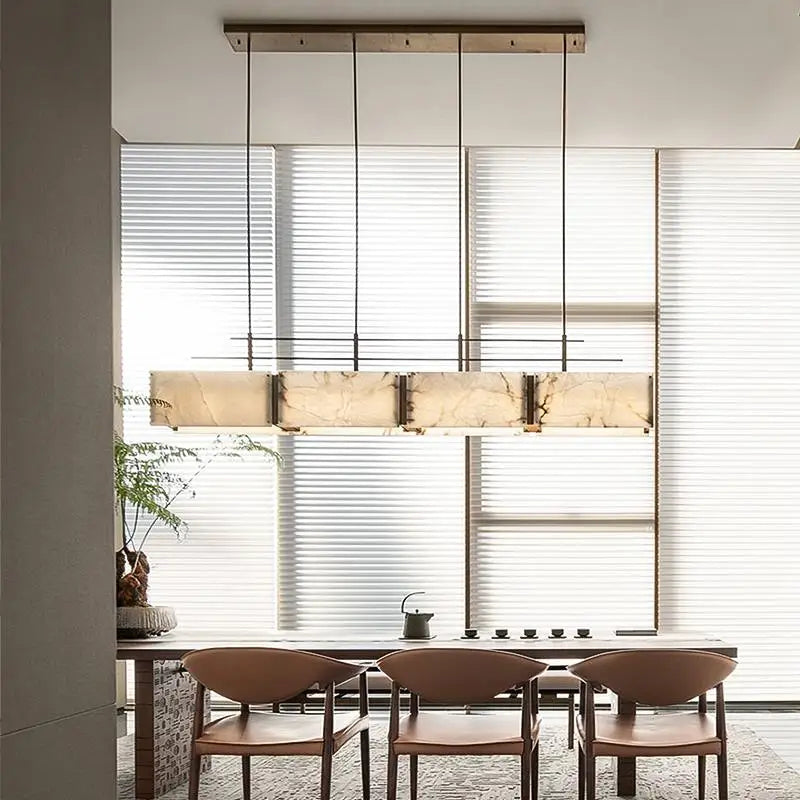 Afralia™ Marble Chandelier Pendant Lamp in Copper/Bronze - Modern Minimalist Luxury Hanging Light