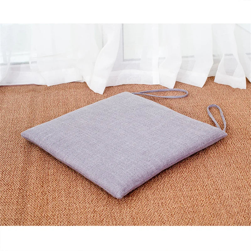 Afralia™ Linen Seat Cushion: Comfortable Non-slip Chair Pad with Strap
