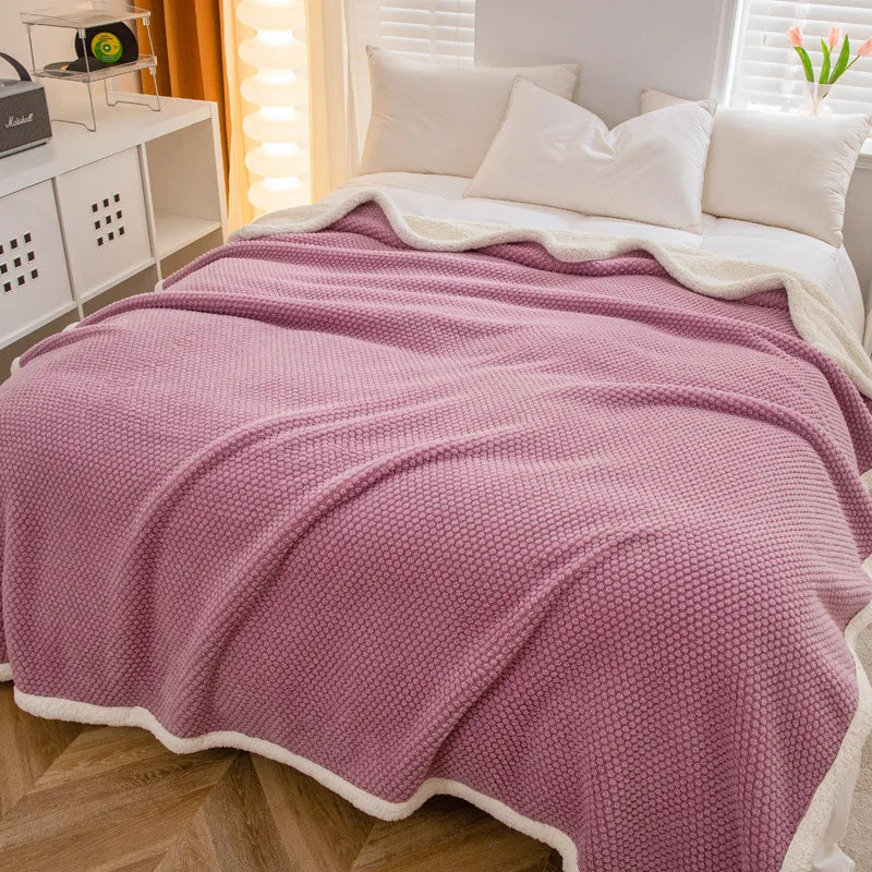 Afralia™ High-Density Plush Double-Layer Blanket - Multi-Functional and Cozy Warmth