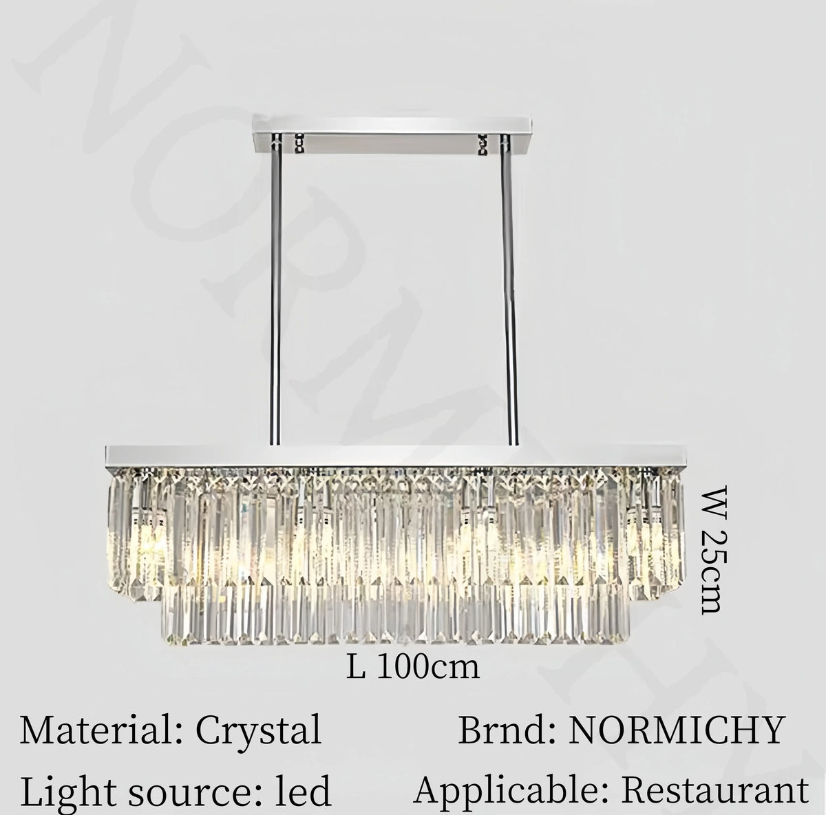 Afralia™ Crystal Chandelier: Nordic Minimalist Rectangular Restaurant Lighting
