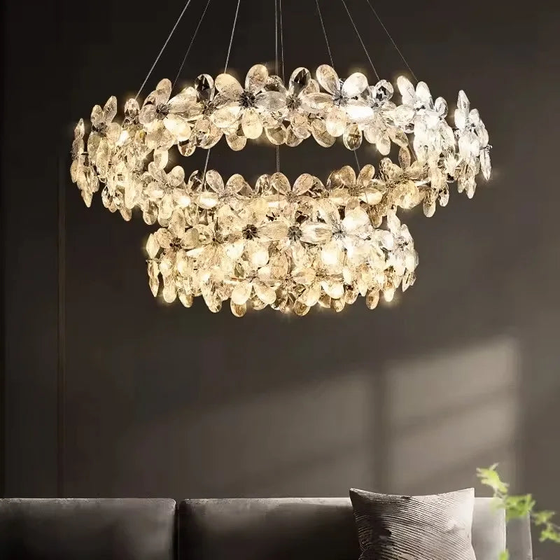 Afralia™ Crystal LED Chandelier: French Style Chrome Plated Pendant Light for Home Decor
