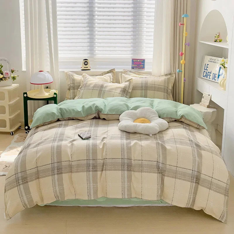 Afralia™ Cotton Printed Bedding Set: Cozy, Breathable, All Seasons Comforter Set
