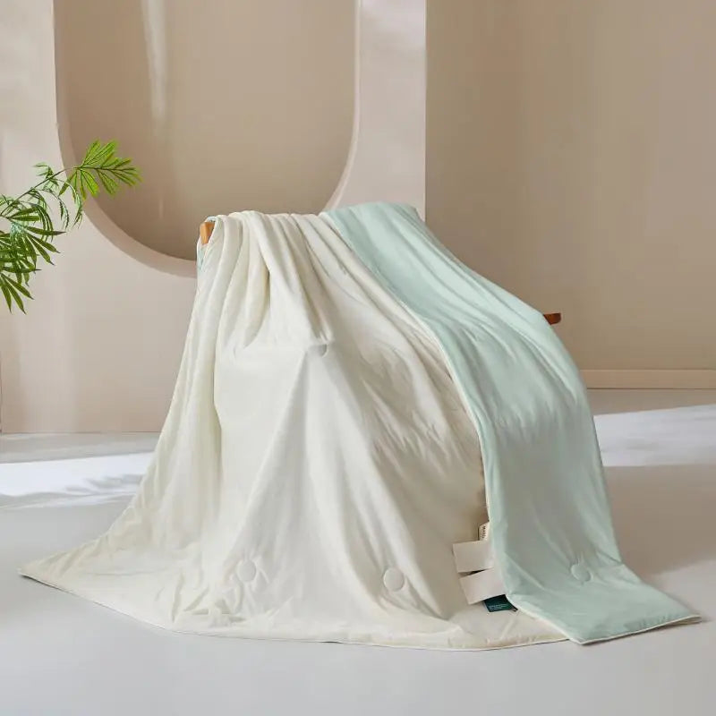 Afralia™ Ice Cream Silk Quilt for Cool Summer Comfort, Single/Double Air Conditioning Blanket