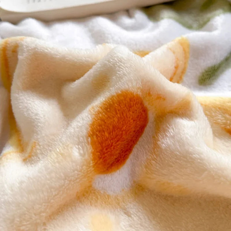 Afralia™ Flower Printed Milk Velvet Blanket: Soft Sofa Cover for Winter Warmth