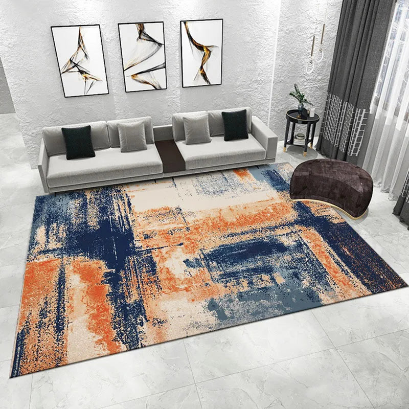 Afralia™ Nordic Faux Cashmere Carpet: Foldable, Waterproof, Abstract Floor Mat for Living Room