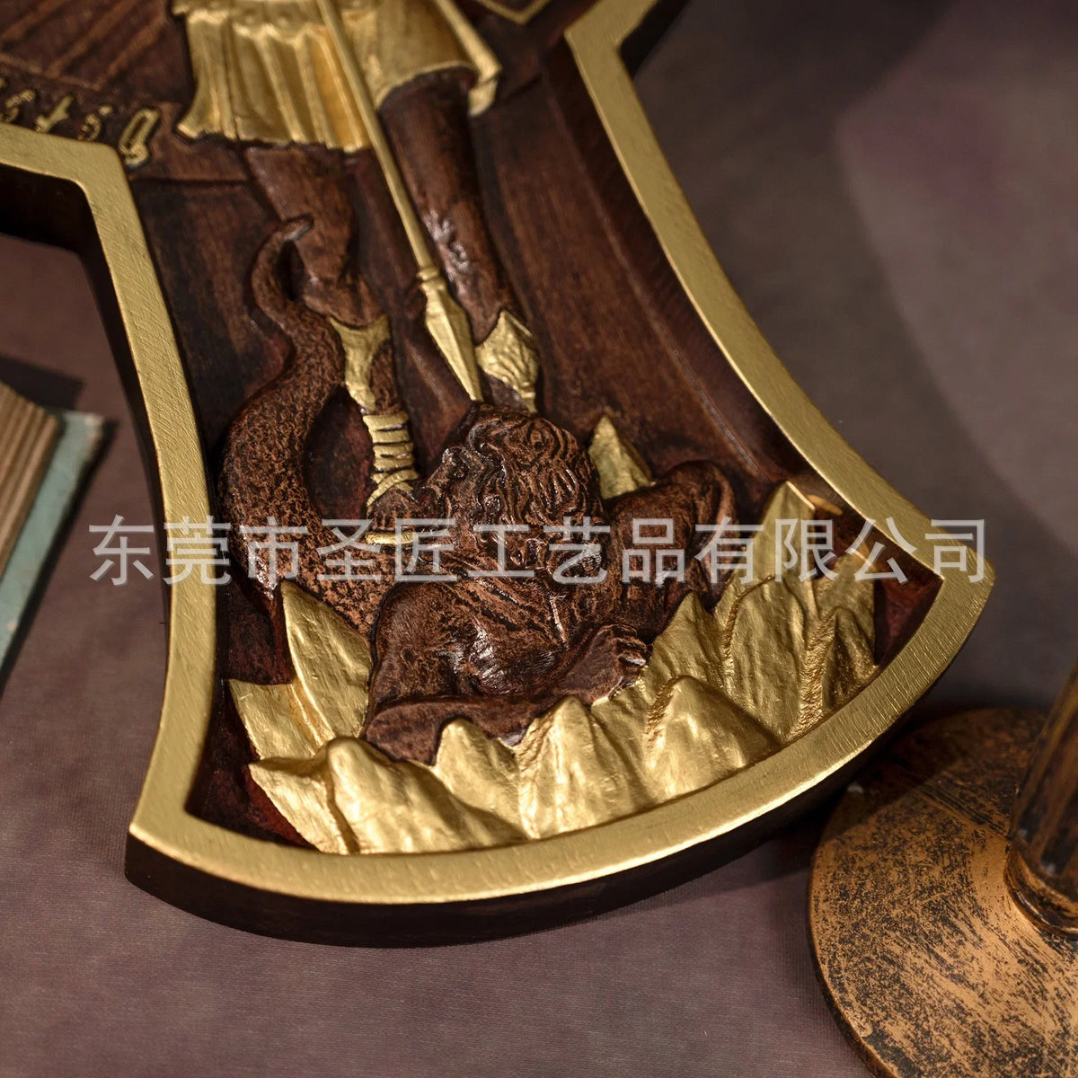 Afralia™ Saint Michael Archangel Cross Statue for Home Wall Decor and Christian Gifts
