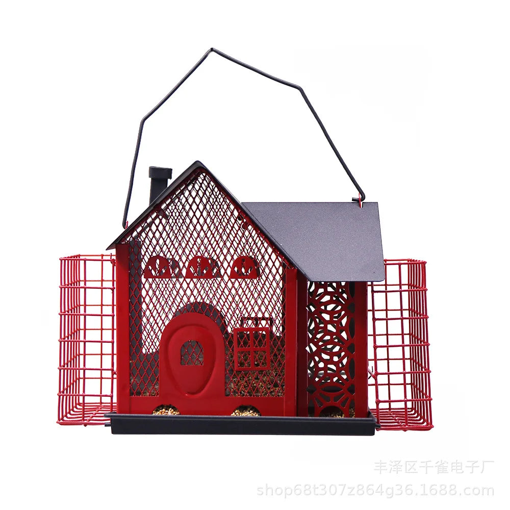 Afralia™ Hanging Metal Bird Feeder House for Hummingbird & Wild Birds