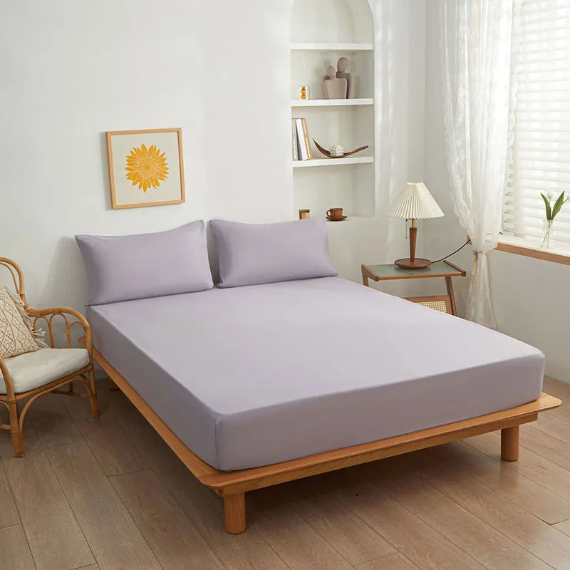 Afralia™ Soft Polyester Cotton Single Fitted Sheet Mattress Cover Bed Sheet