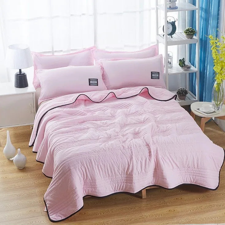 Afralia™ Summer Cool Thin Quilt: Single Double Bed Sofa, Solid Color Air Conditioning Blanket