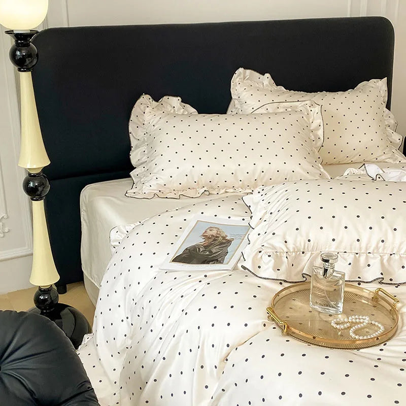 Afralia™ Luxury Silk Floral Bedding Set: Duvet Cover, Fitted Sheet, Pillowcase - Single Size
