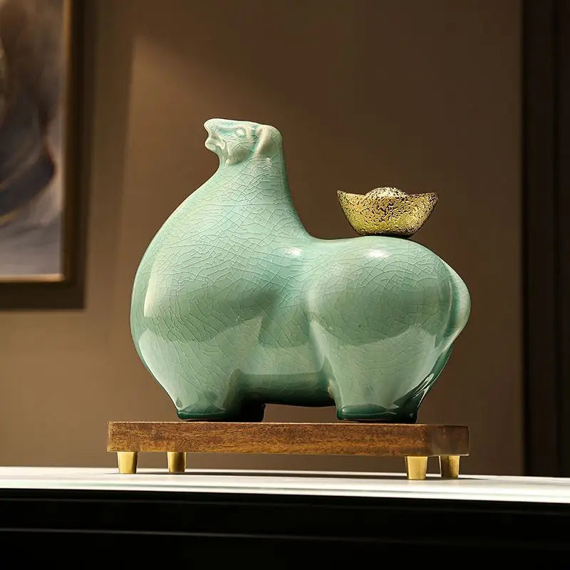Afralia™ Horse Sculpture Figurine for Home Decor & Tabletop Ornament