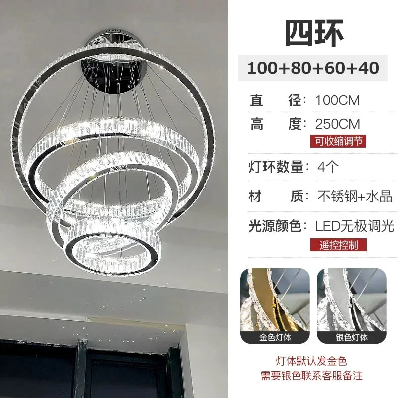 Afralia™ Crystal LED Chandelier for Modern European Style Living Room Lighting