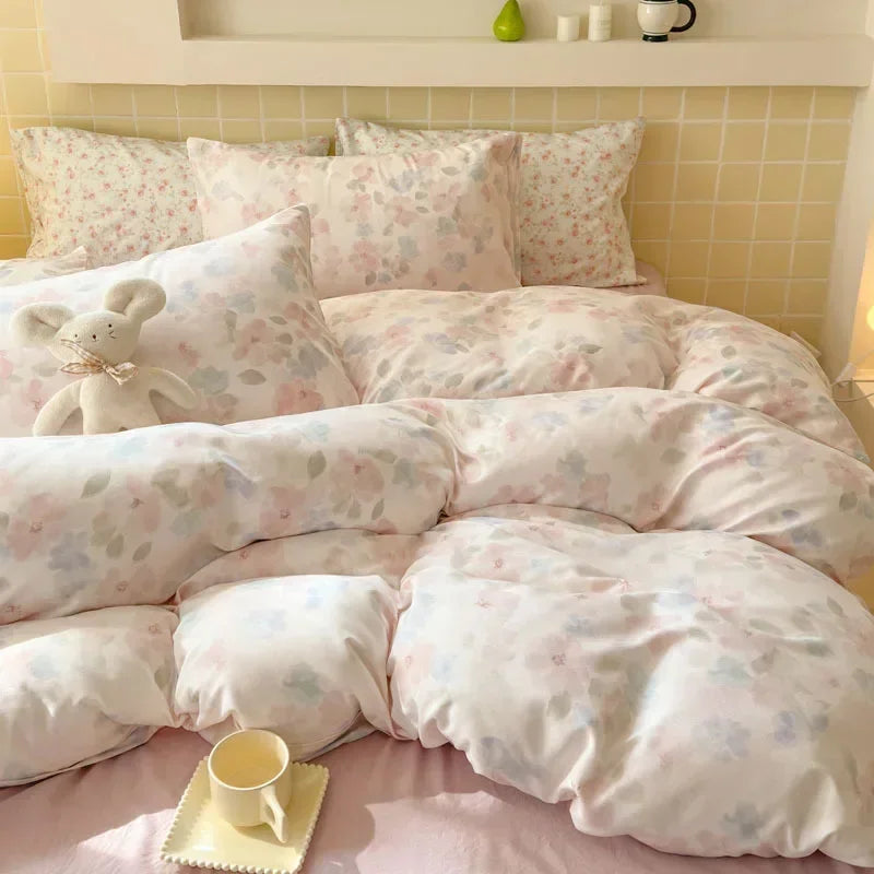 Afralia™ Jacquard Double-Layer Yarn Fitted Sheet Set - Cloud Touch Soft Skin-Friendly Bedroom Decor