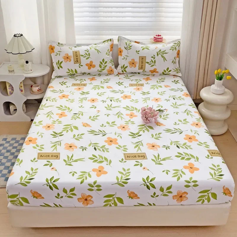 Afralia™ Japanese Style Thick Fitted Sheet for Queen/King Bed