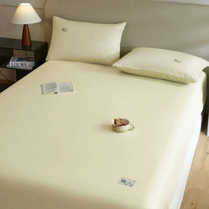 Afralia™ Soft Cotton Anti-Slip Fitted Sheet: European Skin-Friendly Mattress Protector