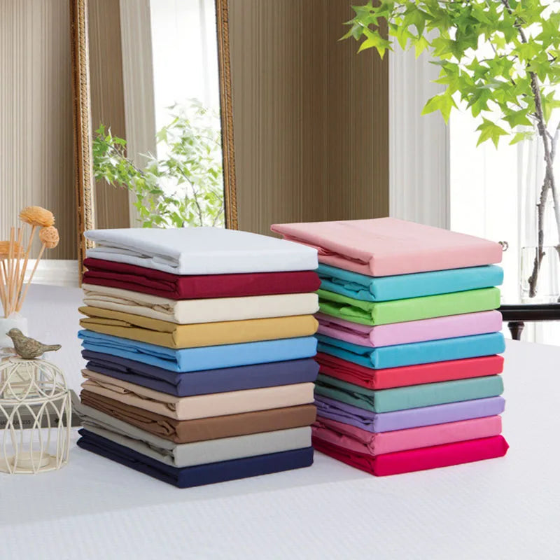 Afralia™ Soft Polyester Cotton Single Fitted Sheet Mattress Cover Bed Sheet