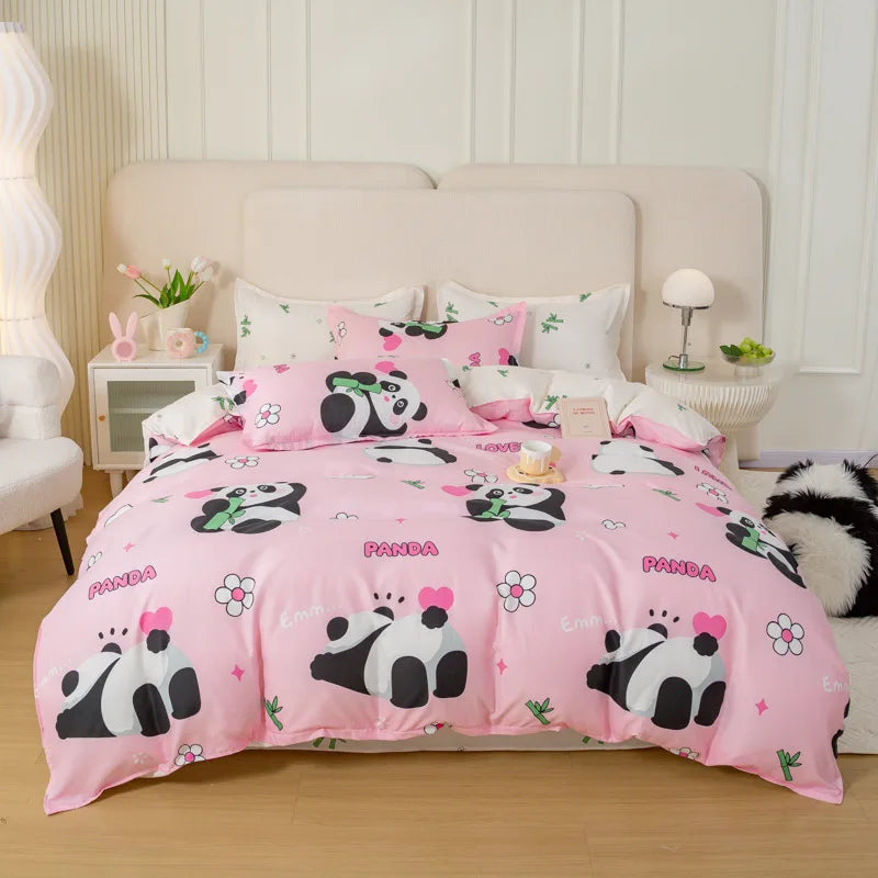 Afralia™ Animal Pattern Bedding Set - King/Queen Size Quilt Set for Comfortable Home.