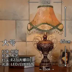 Afralia™ Retro European Style Bedside Desk Lamp for Luxurious Living Room and Study Table