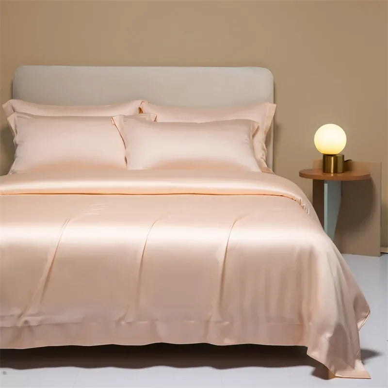 Afralia™ Cooling Cotton Solid Bedding Set Ultra Soft Quilt Cover for Summer