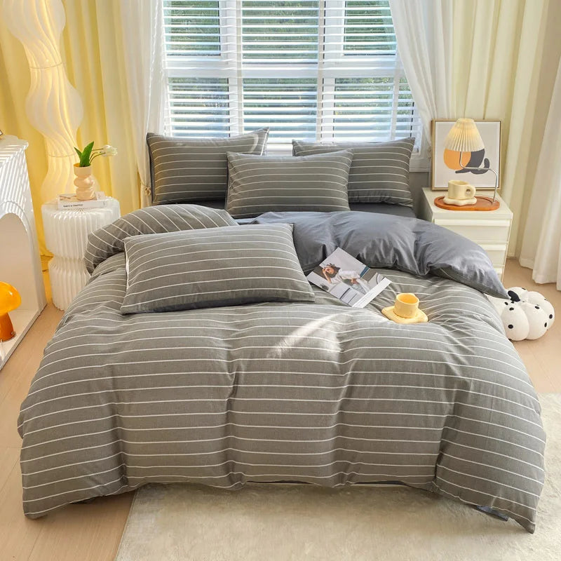 Afralia™ Cotton Single Duvet Cover - Skin Friendly Quilt Cover for Single King Bed