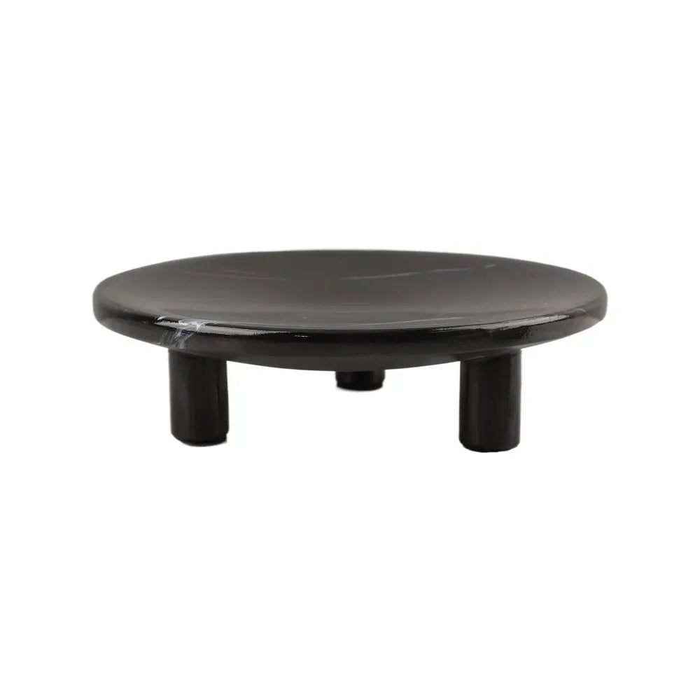 Afralia™ Imitation Marble Resin Three-Legged Fruit Tray - Minimalist Desktop Decoration