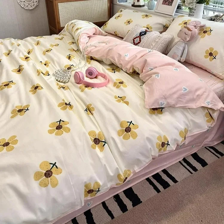 Afralia™ Boho Cotton Printed Bedding Set | Super Soft Bed Sets for Single Double Size