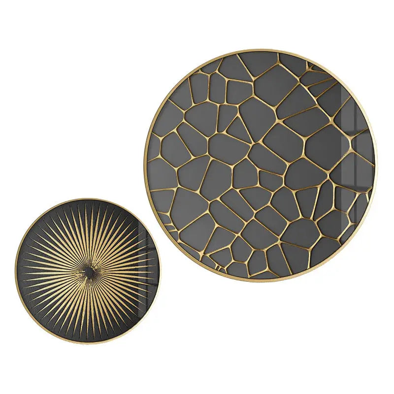 Afralia™ Gold Foil Abstract Decorative Painting for Luxury Dining Spaces