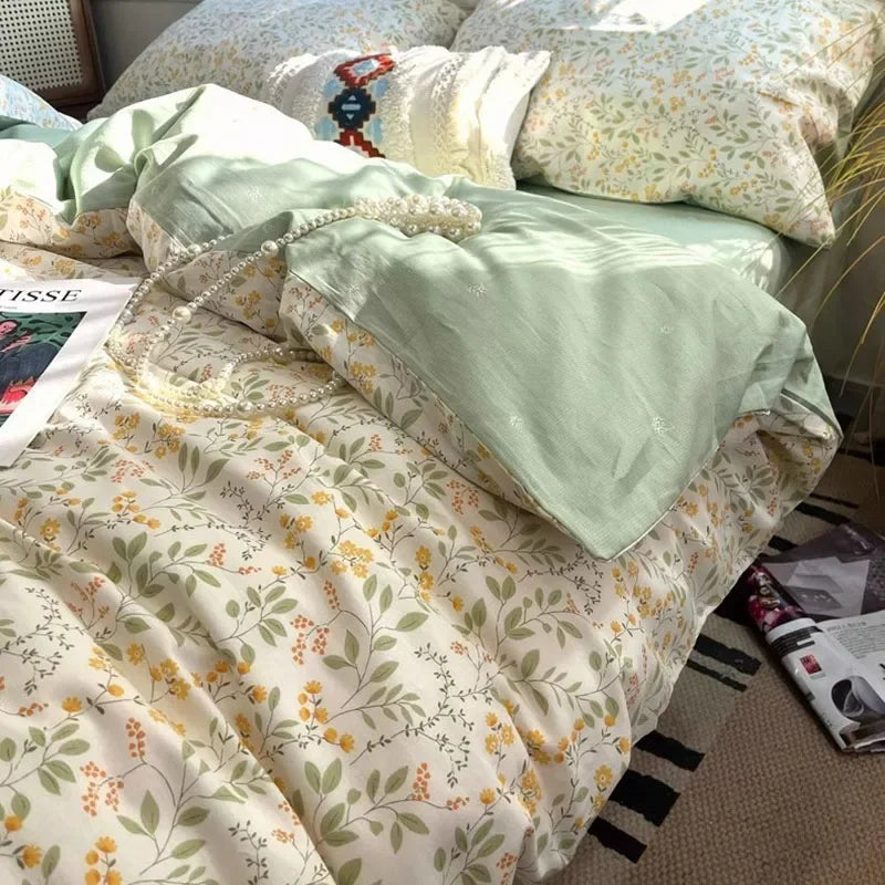 Afralia™ Boho Cotton Printed Bedding Set | Super Soft Bed Sets for Single Double Size