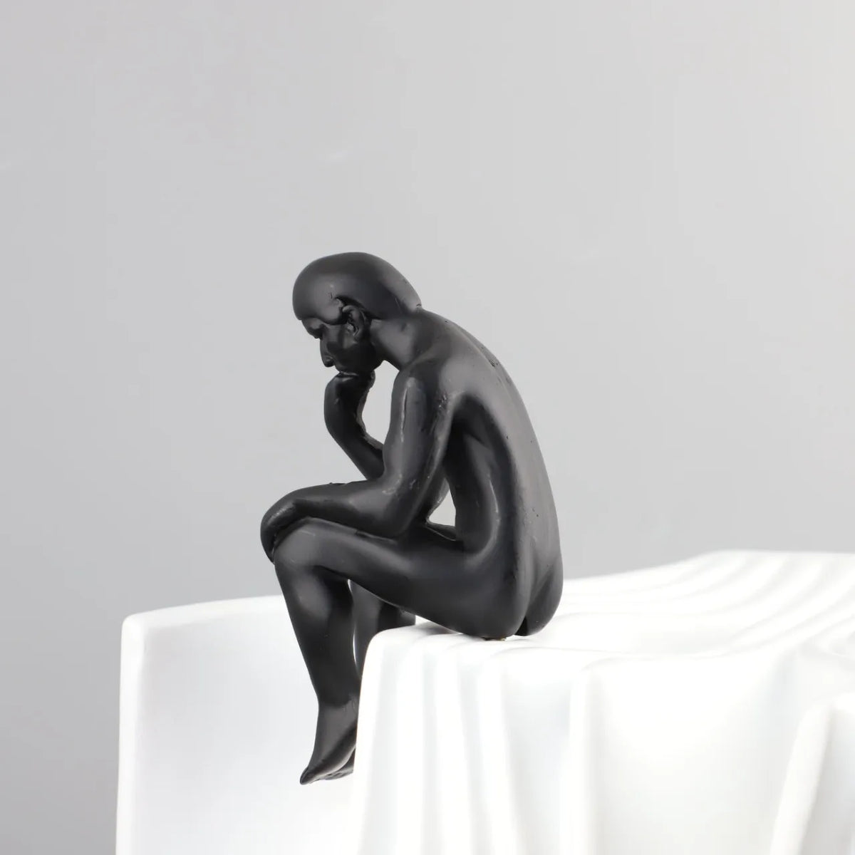 Afralia™ Resin Thinking Portrait Sculpture Abstract Figure Decorative Figurine Home Decor