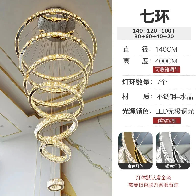 Afralia™ Crystal LED Chandelier for Modern European Style Living Room Lighting