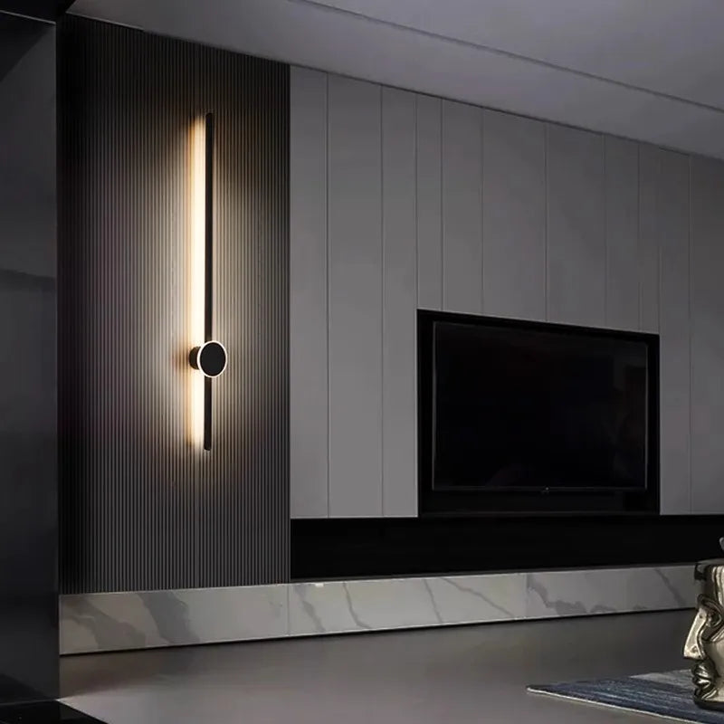 Afralia™ Minimalist LED Wall Lamp for Living Room TV Background Sofa Bedroom