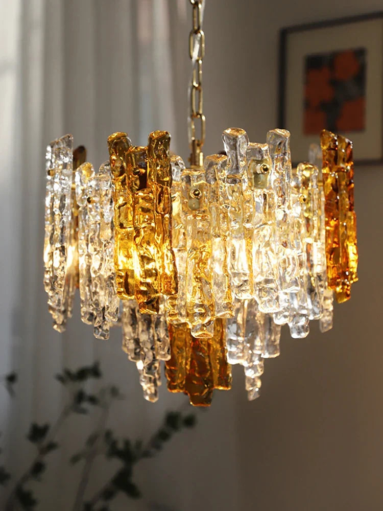 Afralia™ Designer Glass Pendant Lighting | Modern LED Hanging Fixture for Dining Room