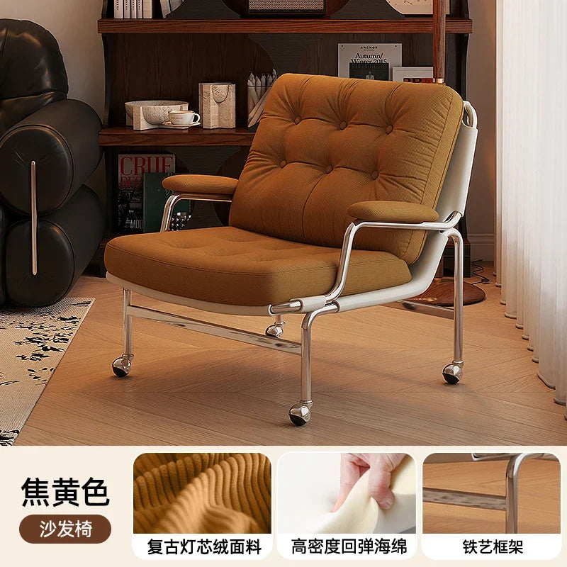 Afralia™ Nordic Light Luxury Single Sofa Chair for Living Room and Balcony