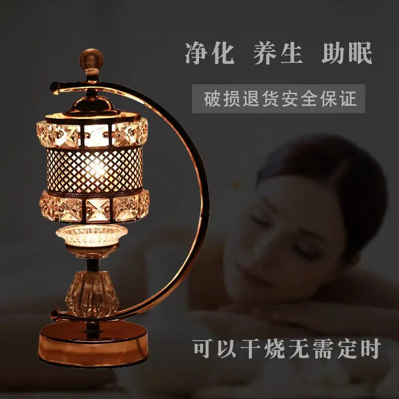 Afralia™ Retro Sleep Aromatherapy Essential Oil Lamp Home Bedroom Aroma Stove Plugin