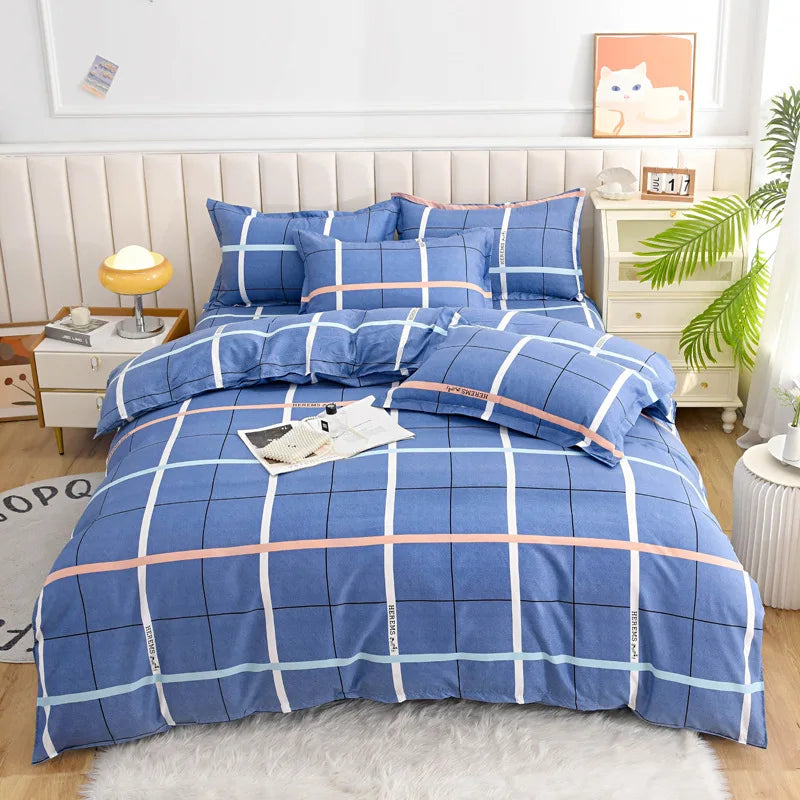 Afralia™ Pastoral Printed Cotton Comforter Cover for Queen King Bed - Four Seasons