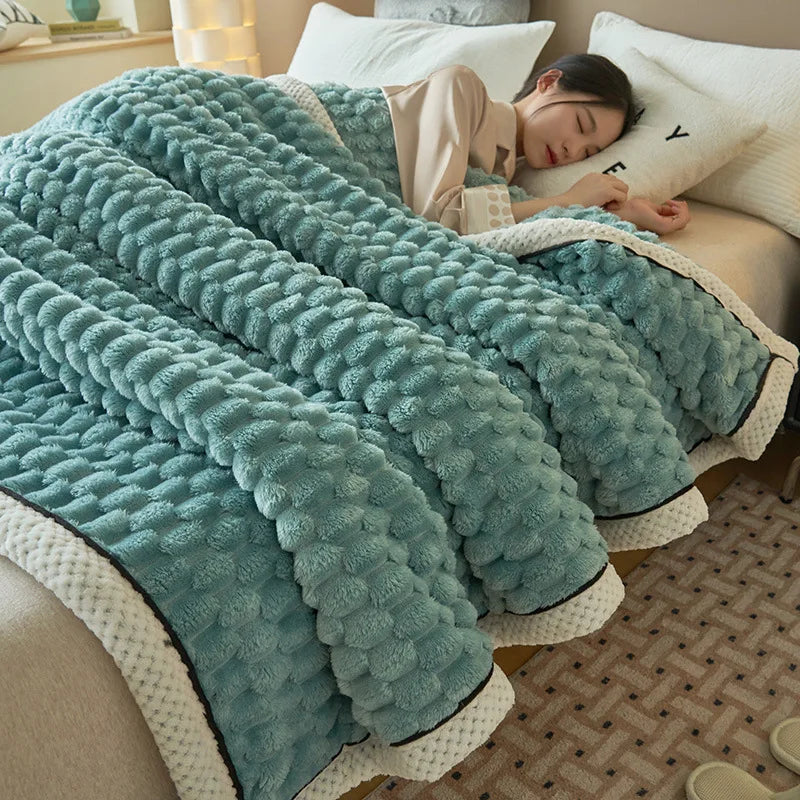 Afralia™ Warm Coral Fleece Blanket | Soft Comfort | Cozy Thicken | Autumn Winter Blanket