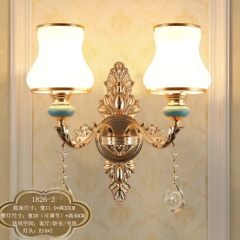 Afralia™ Crystal Wall Sconce Bedroom Lamp Indoor Modern Lighting Europen Style