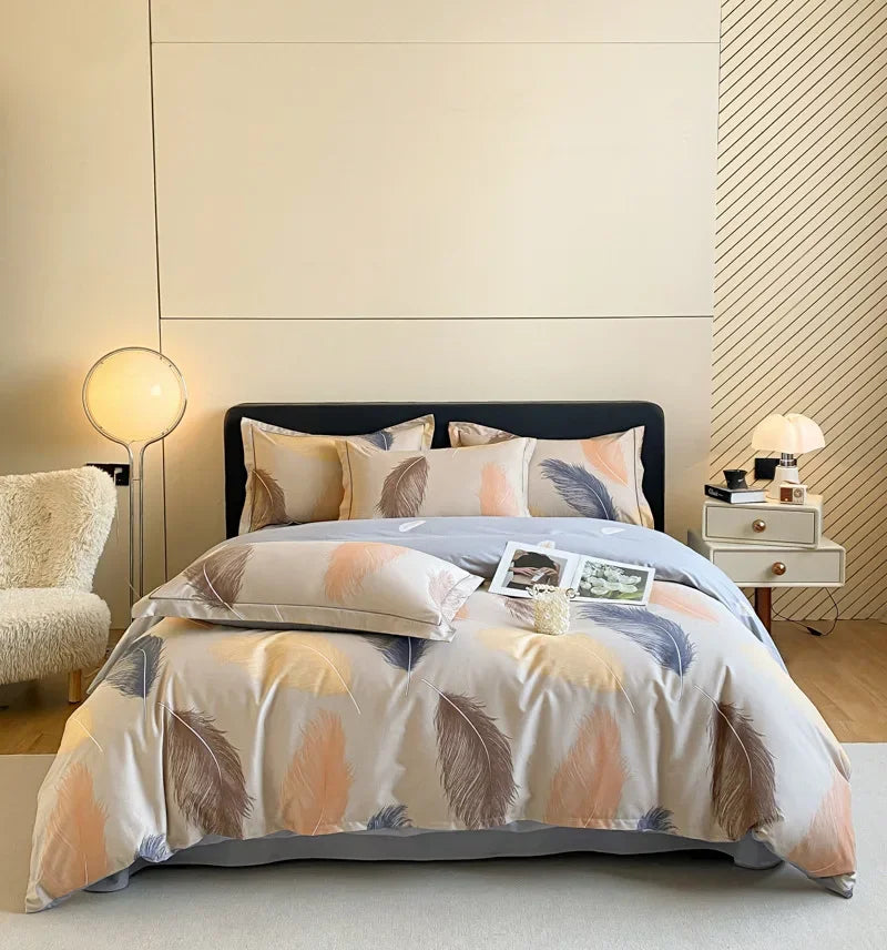 Afralia™ Pastoral Printed Cotton Bedding Sets for Comfortable Sleep
