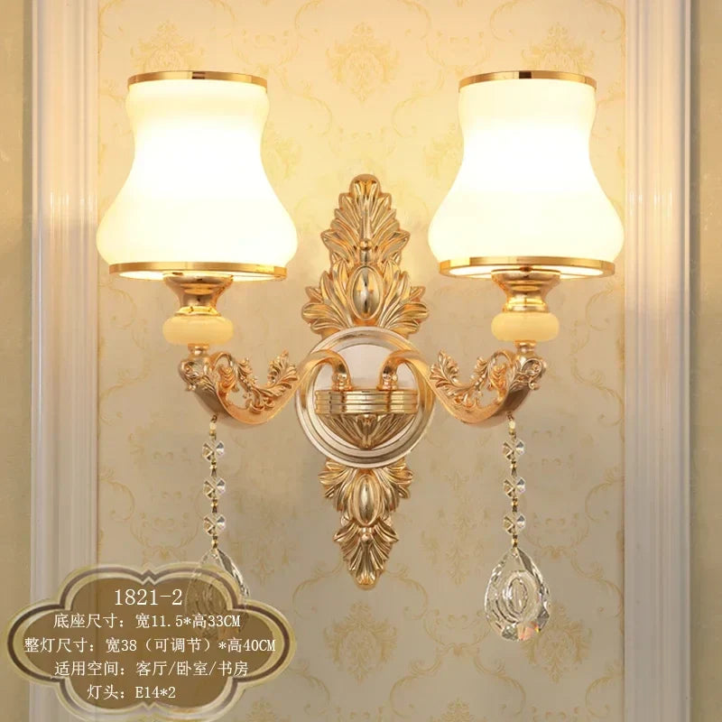 Afralia™ Crystal Wall Sconce Bedroom Lamp Indoor Modern Lighting Europen Style