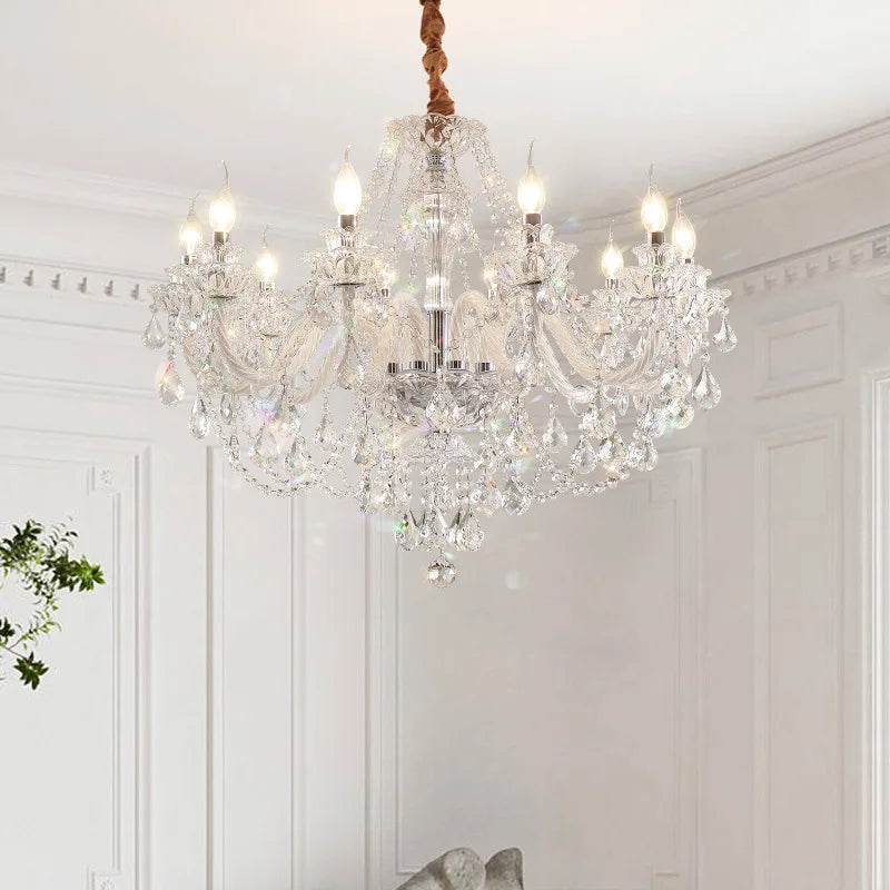 Afralia™ Crystal Wedding Chandelier Ceiling Light, Luxury Home Decor Pendant Lamps