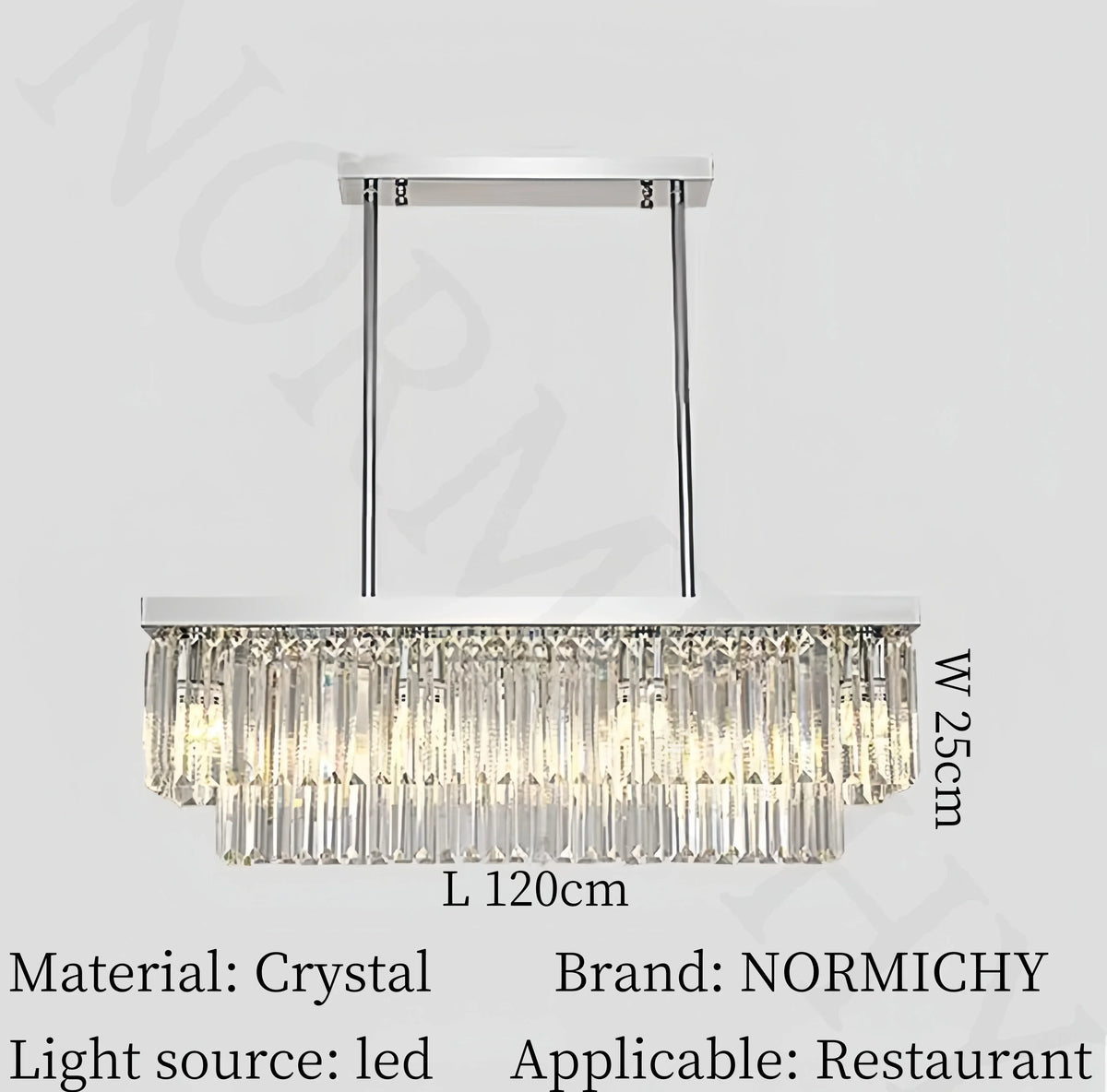 Afralia™ Crystal Chandelier: Nordic Minimalist Rectangular Restaurant Lighting
